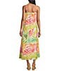 Tommy Bahama Tropicana Isle Printed V-Neck Sleeveless Spaghetti Strap A-Line Maxi Dress, Color:White - Image 2