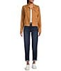 Tommy Bahama Two Palm Raw Edge Point Collar Long Sleeve Button Front Jacket, Color:Golden - Image 3