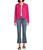 Tommy Bahama Two Palm Raw Edge Point Collar Long Sleeve Button Front Jacket, Color:Bright Blush - Image 3