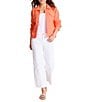 Tommy Bahama Two Palm Raw Edge Point Collar Long Sleeve Button Front Jacket - Image 3