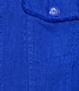 Tommy Bahama Two Palm Raw Edge Point Collar Long Sleeve Button Front Jacket, Color:Cobalt Haze - Image 5