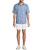 Tommy Bahama Weave In The Moment Short Sleeve Woven Shirt, Color:Blue Monday - Image 3
