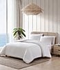 Color:White - Image 2 - Wicker Woven Solid White Comforter Mini Set