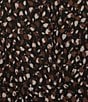 Color:Coffee multi - Image 3 - 3/4 Sleeve Ruffled V-Neck Leaf Print Chiffon Sheath Dress