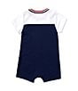 Color:Assorted - Image 2 - Baby Boys 3-9 Months Short-Sleeve Color Block Shortall