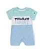 Color:Assorted - Image 1 - Baby Boys Newborn-9 Months Short Sleeve Color Block Logo Coverall