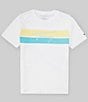Color:Lemonade - Image 1 - Big Boys 8-20 Scripted-Logo Chest-Stripe T-Shirt