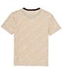 Color:Fog - Image 2 - Big Boys 8-20 Short-Sleeve Allover-Scripted-Logo T-Shirt