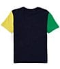 Color:Navy Blazer - Image 2 - Big Boys 8-20 Short Sleeve Flag Block T-Shirt