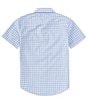 Color:Granada Sky - Image 2 - Big Boys 8-20 Short Sleeve Gingham Woven Shirt
