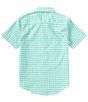 Color:Bright Green - Image 2 - Big Boys 8-20 Short-Sleeve Gingham Woven Shirt