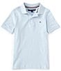 Color:Capri Blue - Image 1 - Big Boys 8-20 Short-Sleeve Ivy Polo Shirt