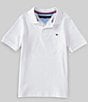 Color:White - Image 1 - Big Boys 8-20 Short-Sleeve Ivy Polo Shirt