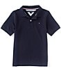 Color:Master Navy - Image 1 - Big Boys 8-20 Short-Sleeve Ivy Polo Shirt