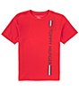 Color:Tommy Red - Image 1 - Big Boys 8-20 Short Sleeve Logo/Bar-Graphic T-Shirt