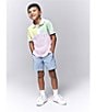 Color:Lemonade - Image 3 - Big Boys 8-20 Short Sleeve Split Polo Shirt