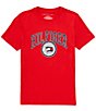 Color:Tommy Red - Image 1 - Big Boys 8-20 Short-Sleeve Varsity Flag Graphic T-Shirt