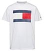 Color:White - Image 1 - Big Boys 8-20 Short-Sleeve Vintage Flag T-Shirt