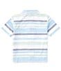 Color:Fresh White/Blue - Image 2 - Big Boys 8-20 Short-Sleeve Yarn-Dyed Striped Camp Shirt