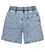 Color:Wash - Image 2 - Big Boys 8-20 Sporty Pull-On Denim Shorts