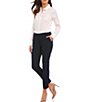Color:Balma Pink - Image 3 - Contrast Trim Long Sleeve Poplin Point Collar Oxford Shirt