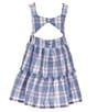Color:Assorted - Image 2 - Little Girls 2T-6X Plaid Tiered Dress