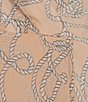 Color:Sand/Ivory - Image 3 - Rope Print Sleeveless Surplice V-Neck Chiffon Maxi Dress