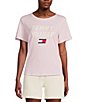 Color:Cherry Blossom - Image 1 - Sport Slim Crew Neck Short Sleeve Graphic Logo Tee