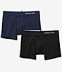 Color:Navy/Black - Image 1 - Cool Cotton 4#double; Inseam Trunks 2-Pack