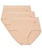 Tommy John Cool Cotton Moisture-Wicking High Rise Brief Panties 3-Pack - Image 1