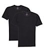 Color:Black Double - Image 1 - Cool Cotton Short Sleeve Slim Fit Tee Solid 2-Pack
