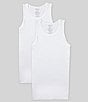 Color:White Double - Image 1 - Cool Cotton Slim Fit Tank 2-Pack