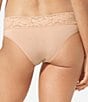 Color:Maple Sugar - Image 2 - Lace Waist Cheeky Second Skin Bikini Panty