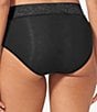 Color:Black - Image 2 - Lace Waist Second Skin High Rise Brief Panty