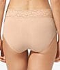 Color:Maple Sugar - Image 2 - Lace Waist Second Skin High Rise Brief Panty