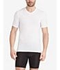 Color:White - Image 1 - Men's Cool Cotton High V-Neck Undershirt