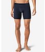 Color:Navy Blue - Image 1 - Second Skin Mid-Length Boxer Briefs