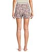 Tommy John Second Skin Pull-On Floral Coordinating Shorts, Color:Lavendula - Image 2