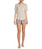 Tommy John Second Skin Pull-On Floral Coordinating Shorts, Color:Lavendula - Image 3