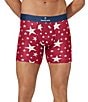 Color:Red White And Stars - Image 4 - Second Skin Stars 6#double; Inseam Boxer Briefs