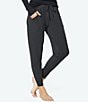 Color:Charcoal Heather - Image 1 - Solid Knit Banded Hem Jogger Coordinating Lounge Pants