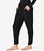 Color:Black - Image 1 - Solid Knit Banded Hem Jogger Coordinating Lounge Pants