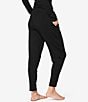 Color:Black - Image 2 - Solid Knit Banded Hem Jogger Coordinating Lounge Pants