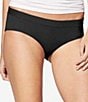 Tommy John Women's Second Skin Hipster Panty, Color:Black - Image 1