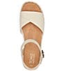 Color:Natural Slubby Woven/Leather - Image 4 - Abby Platform Espadrille Sandals