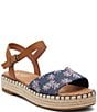 Color:Navy Multi Embroidered Floral/Leather - Image 1 - Abby Floral Embroidered Platform Espadrille Sandals