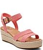 Color:Shell Pink Metallic Linen Stripe - Image 1 - Audrey Metallic Linen Stripe Espadrille Sandals