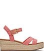 Color:Shell Pink Metallic Linen Stripe - Image 2 - Audrey Metallic Linen Stripe Espadrille Sandals