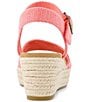 Color:Shell Pink Metallic Linen Stripe - Image 3 - Audrey Metallic Linen Stripe Espadrille Sandals