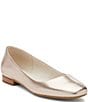 Color:Light Gold Metallic - Image 1 - Briella Leather Ballet Flats